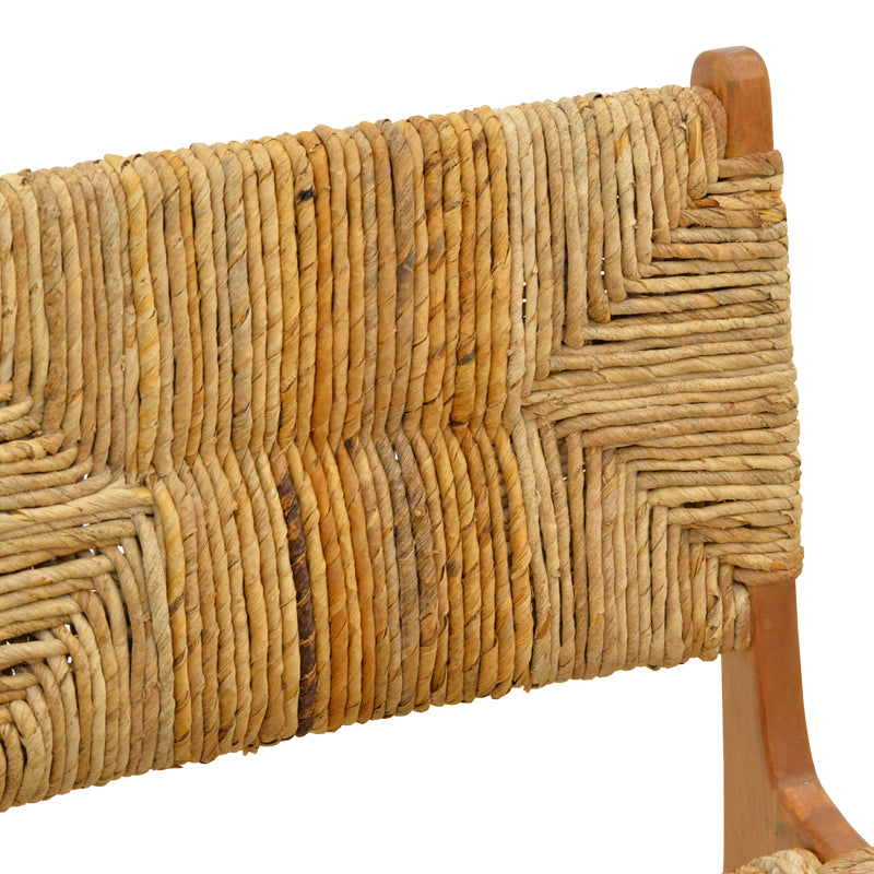 Refane chair natural color teak wood and straw 50x58x85cm