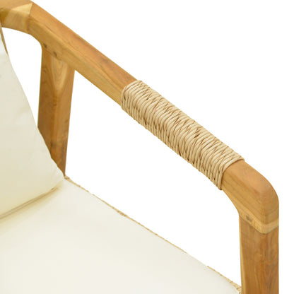 Armchair Cuerda teak wood frame with pe rope in natural shade 55x60x80cm