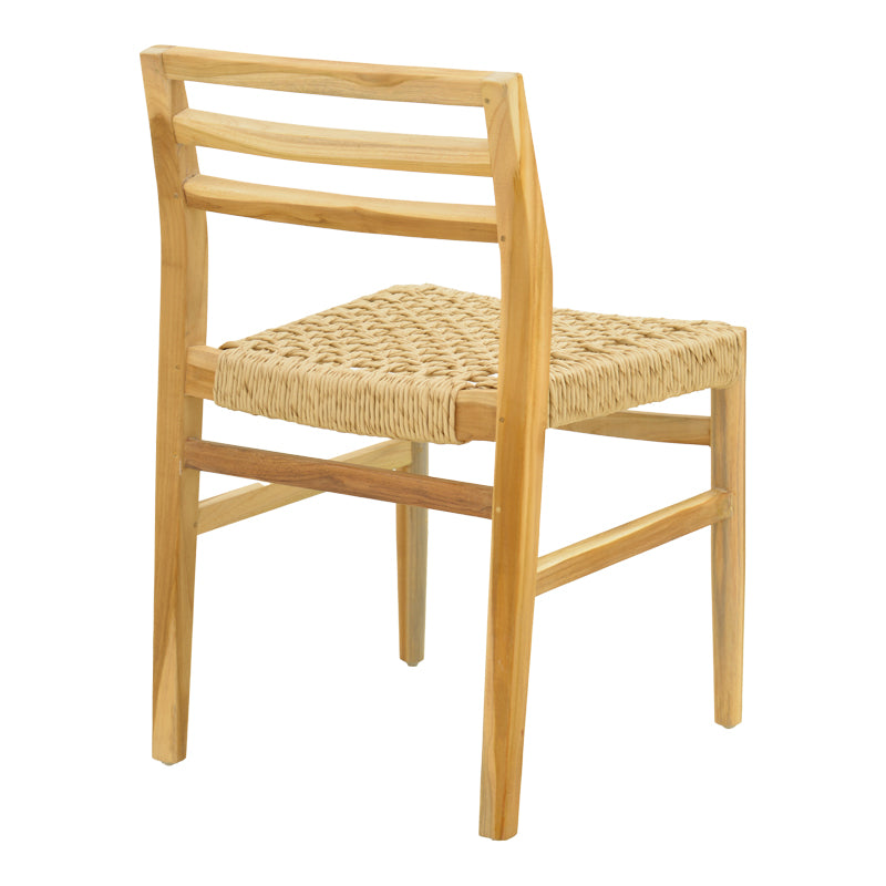 Tuga chair teak wood-pe rope frame in natural shade 50x58x86cm
