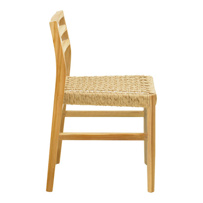 Tuga chair teak wood-pe rope frame in natural shade 50x58x86cm