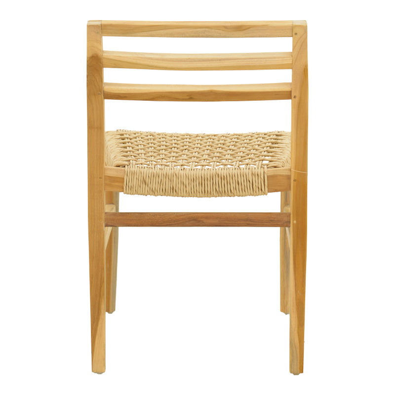Tuga chair teak wood-pe rope frame in natural shade 50x58x86cm