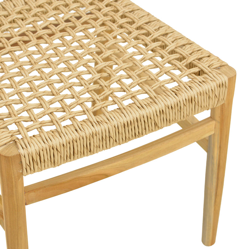 Tuga chair teak wood-pe rope frame in natural shade 50x58x86cm