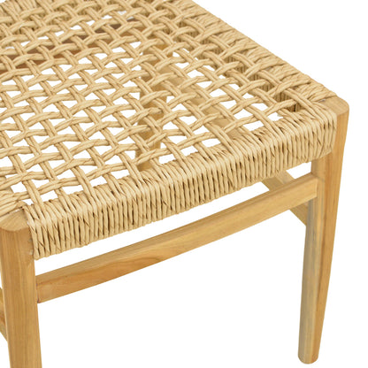 Tuga chair teak wood-pe rope frame in natural shade 50x58x86cm