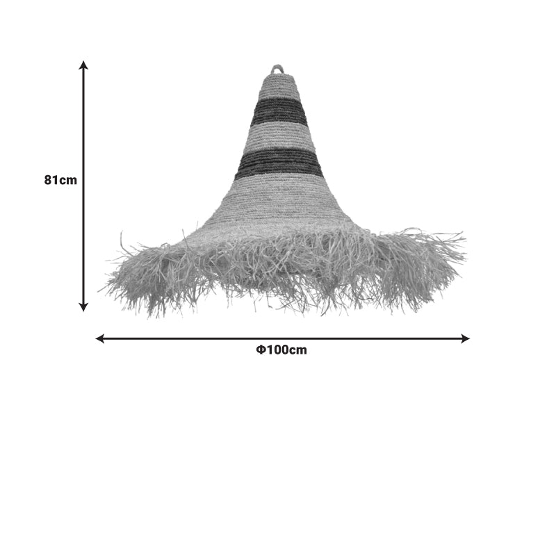 Herbon Inart mat ceiling lamp in natural shade 100x100x81cm