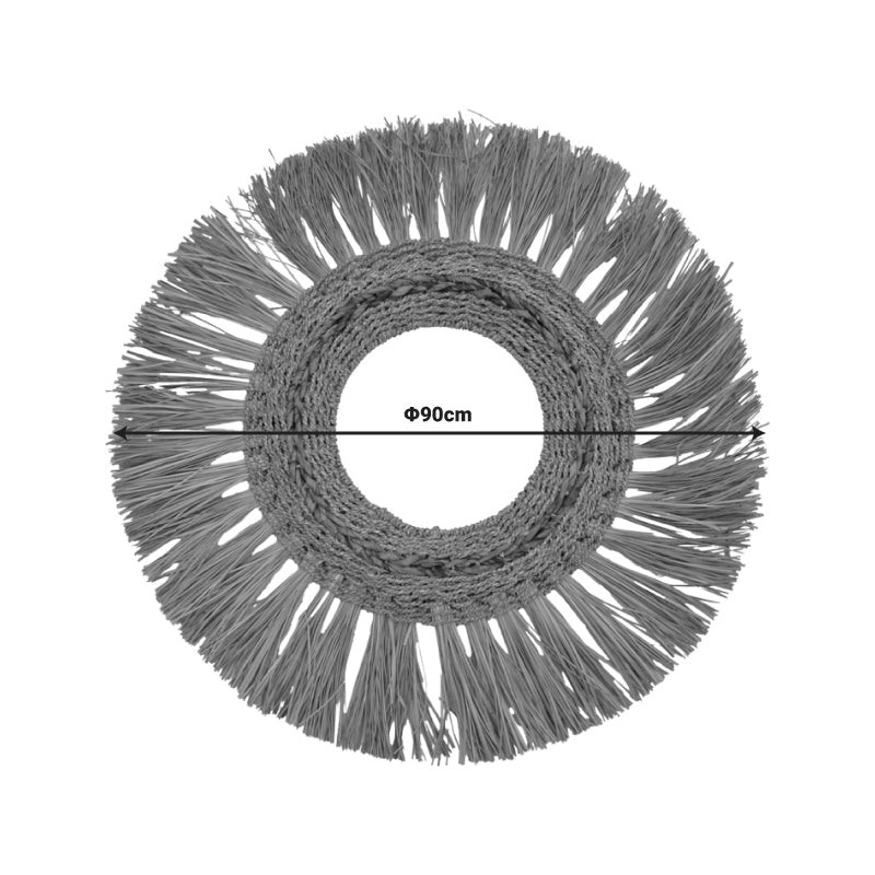 Wall decorative Fiole Inart mat in natural color D90x6cm