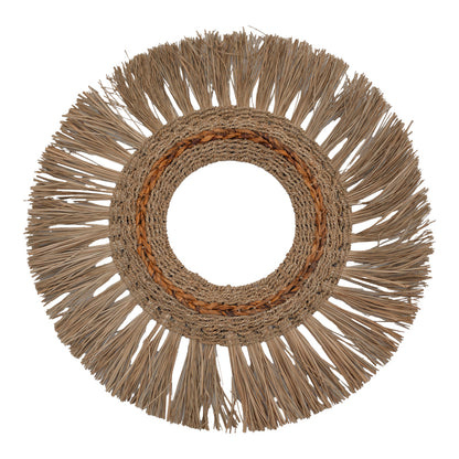 Wall decorative Fiole Inart mat in natural color D90x6cm