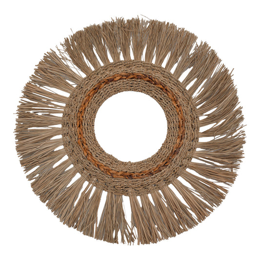 Wall decorative Fiole Inart mat in natural color D90x6cm