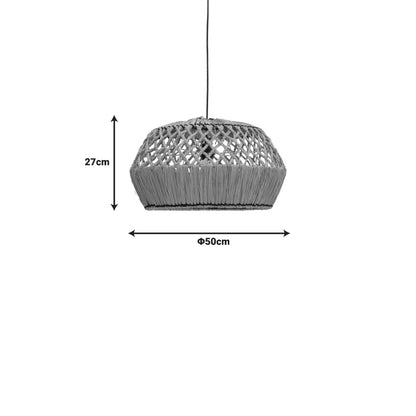 Fose Inart mendong ceiling lamp in natural shade D50x27cm