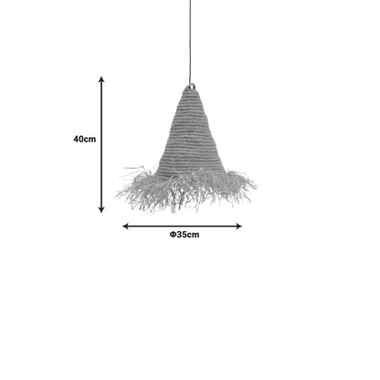 Malan Inart jute ceiling lamp in natural shade D35x40cm