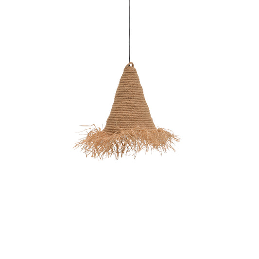 Malan Inart jute ceiling lamp in natural shade D35x40cm