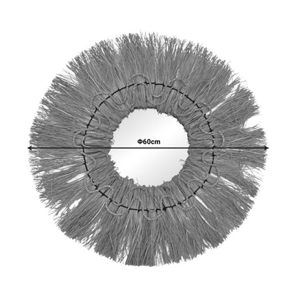 Apler Inart mendong mirror in natural shade D60x6cm