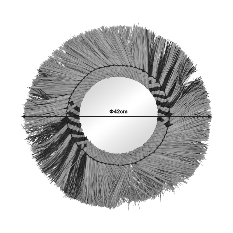 Cielro Inart mendong mirror in natural color D42x6cm