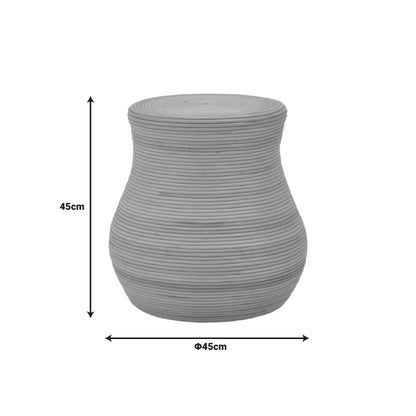 Bulaten Inart rattan stool in natural shade D45x45cm