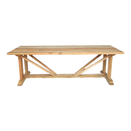 Table Smarious pakoworld teak wood in natural shade 250x100x78cm