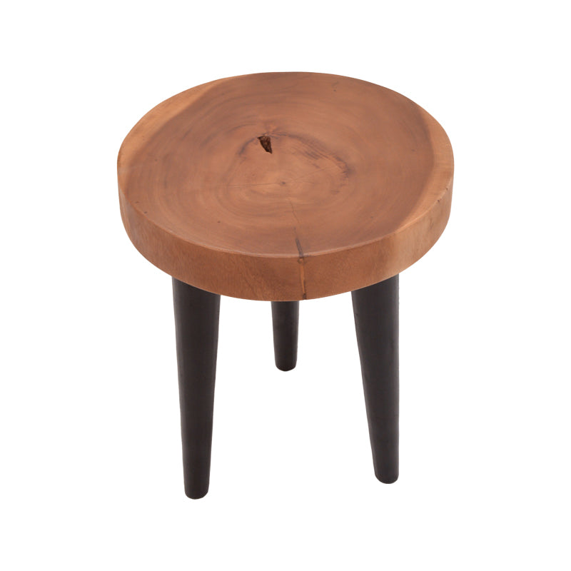 Side table Labous pakoworld suar wood in natural-black shade D35x45cm