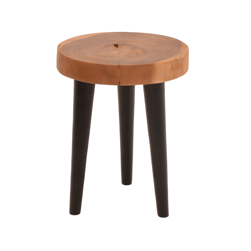 Side table Labous pakoworld suar wood in natural-black shade D35x45cm