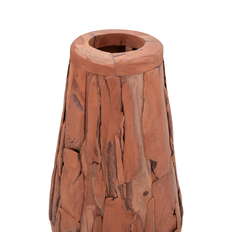 Decorative vase Erosian pakoworld teak wood in natural shade D45x120cm