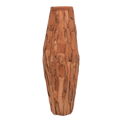 Decorative vase Erosian pakoworld teak wood in natural shade D45x120cm