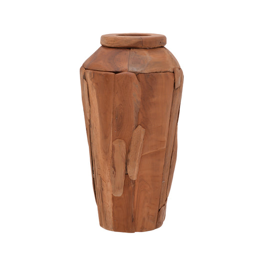 Decorative vase Archean pakoworld teak wood in natural color D30x60cm