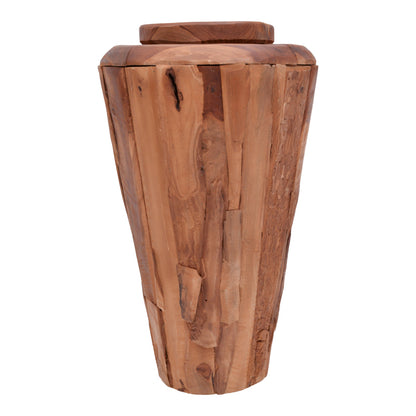 Decorative vase Ualan teak wood in natural shade D45x80cm