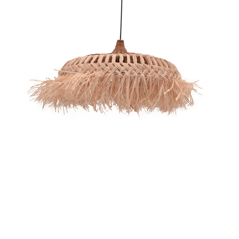 Borobe Inart sisal ceiling lamp in natural color D60x35cm