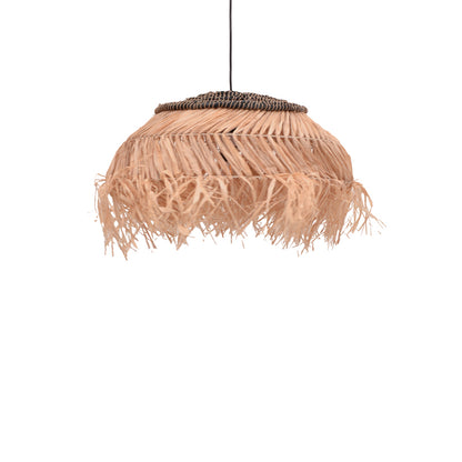 Hengiole Inart sisal ceiling lamp in natural-black color D60x40cm