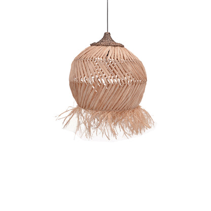 Koronse Inart sisal ceiling lamp in natural color D55x68cm