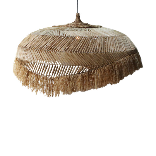 Izert Inart sisal ceiling lamp in natural color D110x65cm