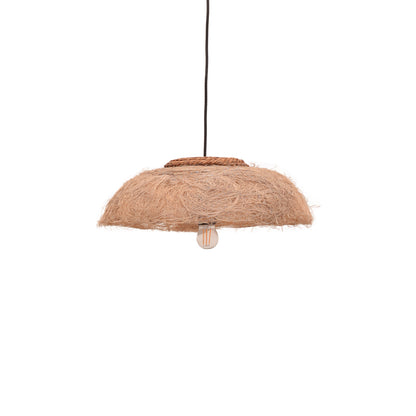 Ceiling light Pictere Inart abaca wood in natural color D50x20cm