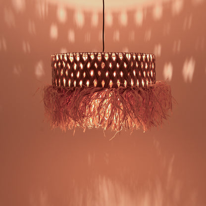 Annhele Inart sisal ceiling lamp in natural color D50x35cm