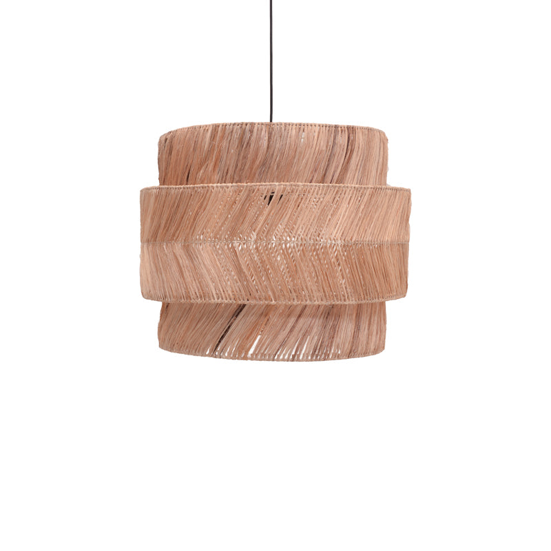 Zeniole Inart abaca ceiling lamp in natural color D60x50cm