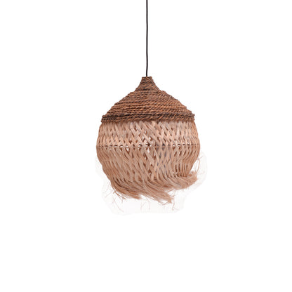 Ceiling lamp Fiorine Inart abaca in natural color D35x45cm