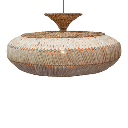 Lafrene Inart sisal ceiling lamp in natural color D90x43cm