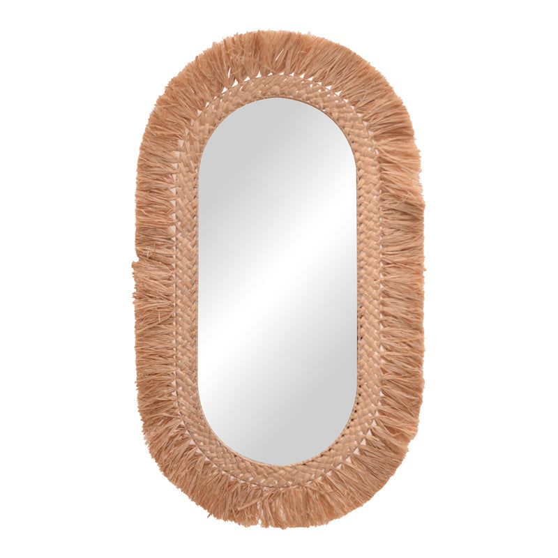 Bohnile Inart sisal mirror in natural color 70x4x120cm