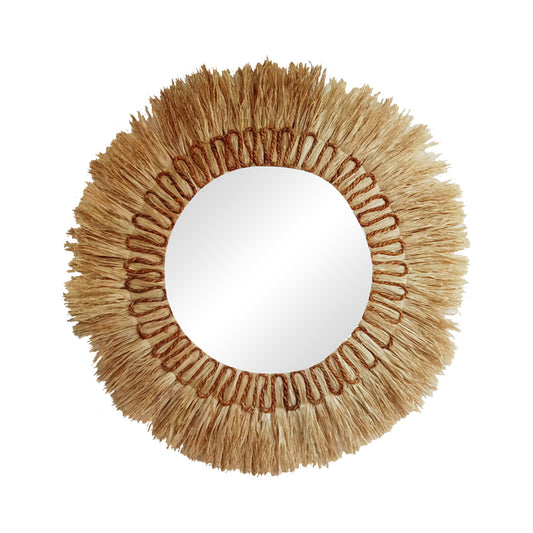 Oviele Inart sisal mirror in natural color D95x4cm