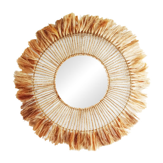 Namiere Inart abaca mirror in natural color D100x4cm