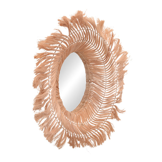 Tolle Inart abaca mirror in natural color 65x85x17cm