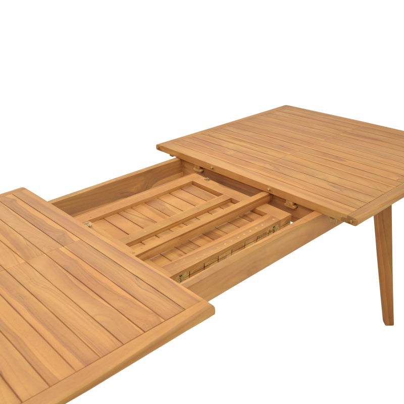 Pino table pakoworld expanding teak wood in natural shade 180/240x100x75cm