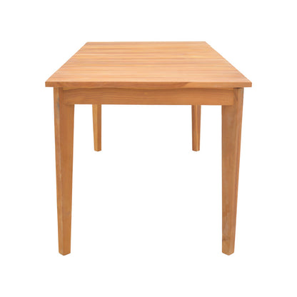 Ory teak wood table in natural shade 160x80x75cm