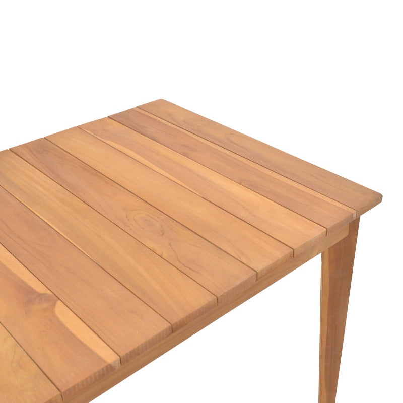Ory teak wood table in natural shade 160x80x75cm