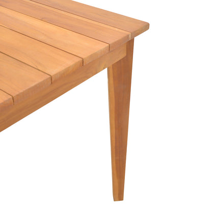 Ory teak wood table in natural shade 160x80x75cm