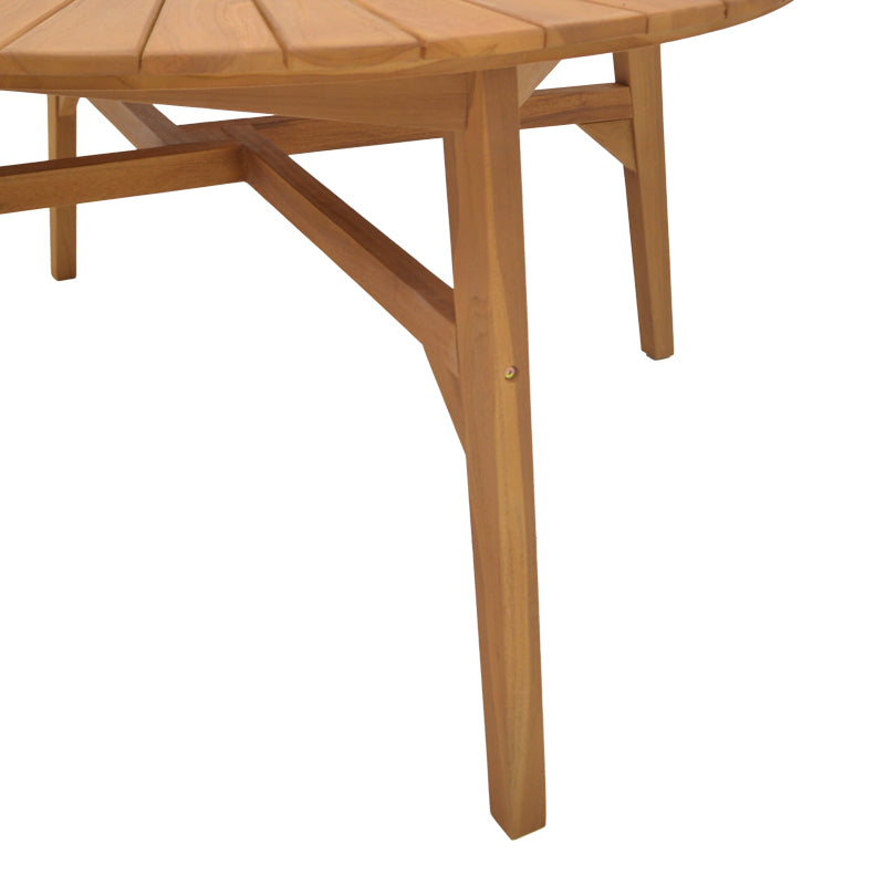 Colen pakoworld teak wood table in natural shade Φ180x75cm