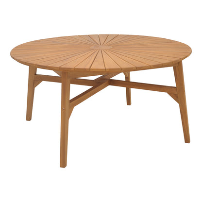 Colen pakoworld teak wood table in natural shade Φ180x75cm