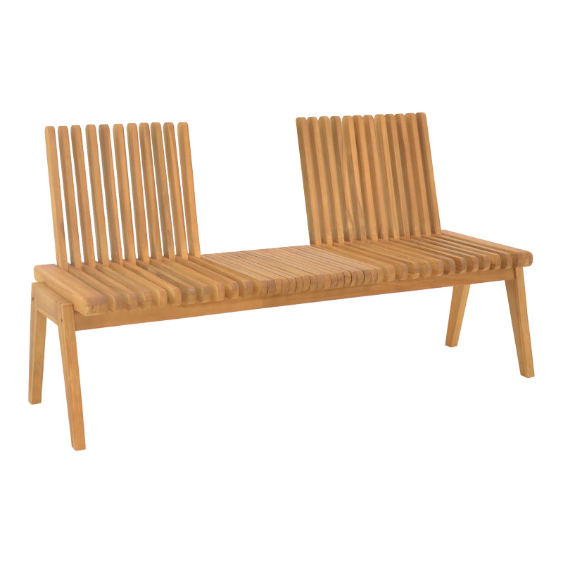 Polymorphic sofa-bench Jey pakoworld teak wood in natural shade 150x57.5x80cm