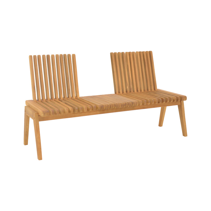 Polymorphic sofa-bench Jey pakoworld teak wood in natural shade 120x57.5x80cm