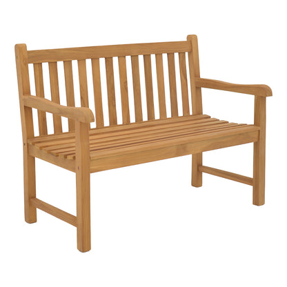 Bench Nat pakoworld teak wood in natural shade 120x57x96cm