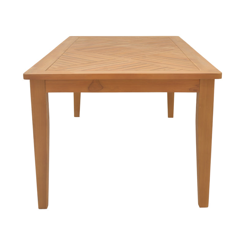 Mady pakoworld teak wood table in natural shade 200x100x75cm
