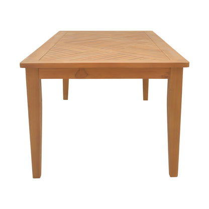 Mady pakoworld teak wood table in natural shade 200x100x75cm