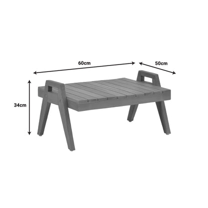 Kally pakoworld teak wood table in natural shade 60x50x34cm