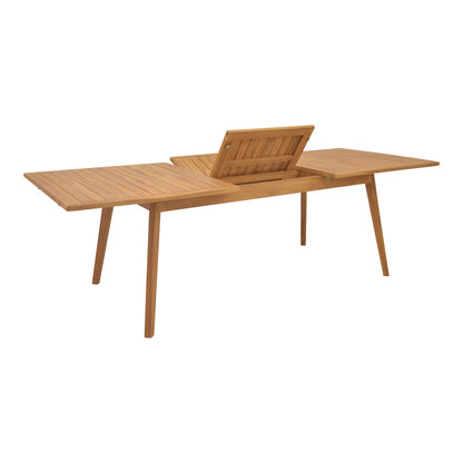 Dining set 7 pcs Banou-Pino pakoworld teak wood in natural 180/240x100x75cm